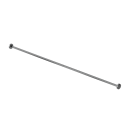 The Hanson, stainless steel concealed fixing shower curtain rail, 2m, Polished Chrome Plated
