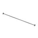 The Hanson, stainless steel concealed fixing shower curtain rail, 2m, Satin Chrome Plated
