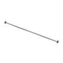 The Hanson, stainless steel concealed fixing shower curtain rail, 2m, Satin Stainless Steel