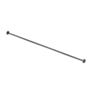 The Hanson, stainless steel concealed fixing shower curtain rail, 2m, PVD Polished Graphite