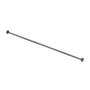 The Hanson, stainless steel concealed fixing shower curtain rail, 2m, PVD Polished Anthracite