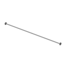 The Hanson, stainless steel concealed fixing shower curtain rail, 2m, Matt White (RAL 9016)
