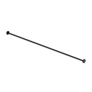 The Hanson, stainless steel concealed fixing shower curtain rail, 2m, Matt Black (RAL 9005)