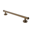 The Portland, solid brass concealed fixing grab rail, Natural Weathered Brass