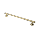 The Portland, solid brass concealed fixing grab rail, Natural Polished Brass