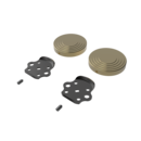 The Portland, removable rail fitting kit & blanking covers, Natural Polished Brass