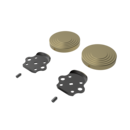 The Portland, removable rail fitting kit & blanking covers, Natural Satin Brass