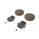 The Portland, removable rail fitting kit & blanking covers, Natural Weathered Brass