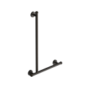 The Portland, 900 x 600 solid brass concealed fixing L-shape grab rail, Natural Antique Bronze