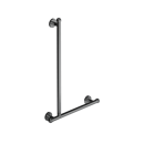 The Portland, 900 x 600 solid brass concealed fixing L-shape grab rail, Polished Chrome Plated