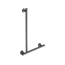 The Portland, 900 x 600 solid brass concealed fixing L-shape grab rail, Satin Chrome Plated