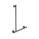 The Portland, 900 x 600 solid brass concealed fixing L-shape grab rail, Satin Nickel Plated