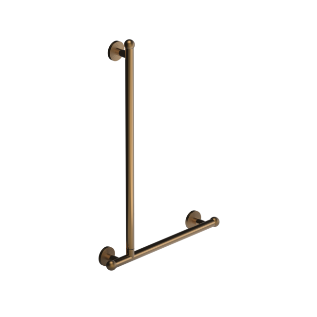 The Portland, 900 x 600 solid brass concealed fixing removable L-shape grab rail