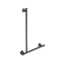 The Portland, 900 x 600 solid brass concealed fixing removable L-shape grab rail, Polished Chrome Plated