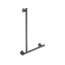 The Portland, 900 x 600 solid brass concealed fixing removable L-shape grab rail, Polished Nickel Plated