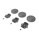 The Portland, removable L-shape grab rail fitting kit & blanking covers, Satin Chrome Plated