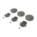 The Portland, removable L-shape grab rail fitting kit & blanking covers, Polished Nickel Plated