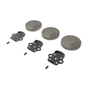 The Portland, removable L-shape grab rail fitting kit & blanking covers, Satin Nickel Plated