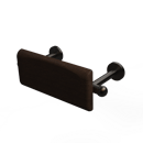 The Portland, 220mm solid brass concealed fixing back rest rail and pad, Natural Antique Bronze & Wenge