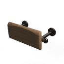 The Portland, 220mm solid brass concealed fixing back rest rail and pad, Natural Antique Bronze & Natural Oak