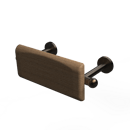 The Portland, 220mm solid brass concealed fixing back rest rail and pad, Natural Weathered Bronze & Natural Oak