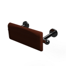 The Portland, 220mm solid brass concealed fixing back rest rail and pad, Polished Chrome Plated & Mahogany