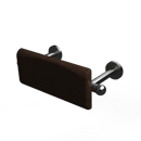The Portland, 220mm solid brass concealed fixing back rest rail and pad, Satin Chrome Plated & Wenge