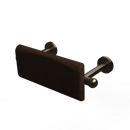 The Portland, 220mm solid brass concealed fixing removable back rest rail and pad, Natural satin bronze & wenge