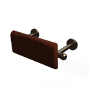 The Portland, 220mm solid brass concealed fixing removable back rest rail and pad, Natural brushed bronze & mahogany