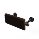 The Portland, 220mm solid brass concealed fixing removable back rest rail and pad, Polished chrome plated & wenge