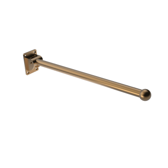 The Portland, 800mm solid brass exposed fixing hinged support rail