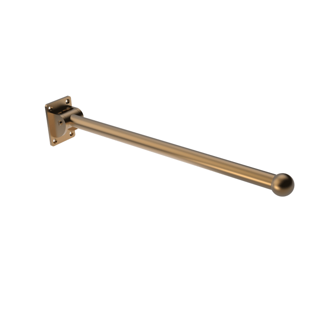 The Portland, 800mm solid brass exposed fixing hinged support rail