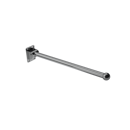 The Portland, 800mm solid brass exposed fixing hinged support rail, Polished Chrome Plated