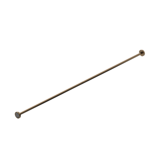 The Portland, solid brass concealed fixing shower curtain rail, 2m