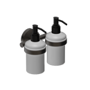 The Portland Double Soap Dispenser, Natural Antique Bronze