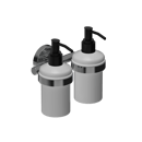The Portland Double Soap Dispenser, Polished Chrome Plated