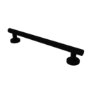 The Cavendish, stainless steel concealed fixing removable grab rail, Deep Matt Black