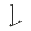 The Cavendish, stainless steel concealed fixing removable L-shape grab rail, PVD Satin Graphite