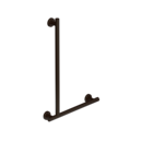 The Cavendish, stainless steel concealed fixing removable L-shape grab rail, Dark Bronze Deep Matt