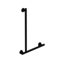 The Cavendish, stainless steel concealed fixing removable L-shape grab rail, Deep Matt Black