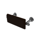 The Cavendish, stainless steel concealed fixing back rest rail & pad, 220mm, Satin Chrome Plated,Wenge Pad