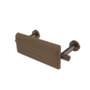 The Cavendish, stainless steel concealed fixing back rest rail & pad, 220mm, Antique Brass Plated,Natural Oak Pad