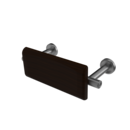 The Cavendish, stainless steel concealed fixing back rest rail & pad, 220mm, Satin Stainless Steel,Wenge Pad
