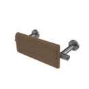 The Cavendish, stainless steel concealed fixing back rest rail & pad, 220mm, Satin Stainless Steel,Natural Oak Pad
