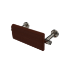 The Cavendish, stainless steel concealed fixing back rest rail & pad, 220mm, PVD Polished Nickel,Mahogany Pad