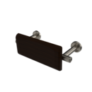 The Cavendish, stainless steel concealed fixing back rest rail & pad, 220mm, PVD Satin Nickel,Wenge Pad