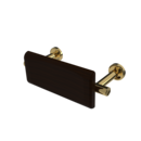 The Cavendish, stainless steel concealed fixing back rest rail & pad, 220mm, PVD Polished Gold,Wenge Pad