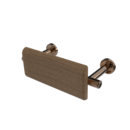 The Cavendish, stainless steel concealed fixing back rest rail & pad, 220mm, PVD Polished Bronze,Natural Oak Pad