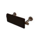 The Cavendish, stainless steel concealed fixing back rest rail & pad, 220mm, PVD Satin Bronze,Wenge Pad
