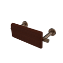 The Cavendish, stainless steel concealed fixing back rest rail & pad, 220mm, PVD Satin Bronze,Mahogany Pad